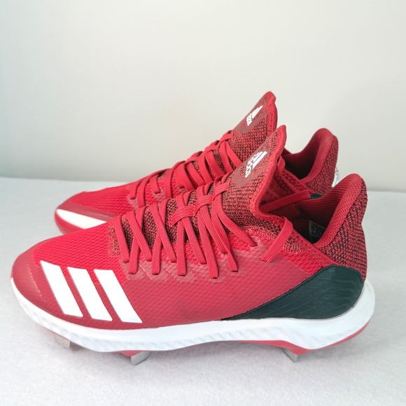 Adidas Icon Bounce Metal Baseball Cleats Red White Men\'s Size 7.5 Spikes main image 9